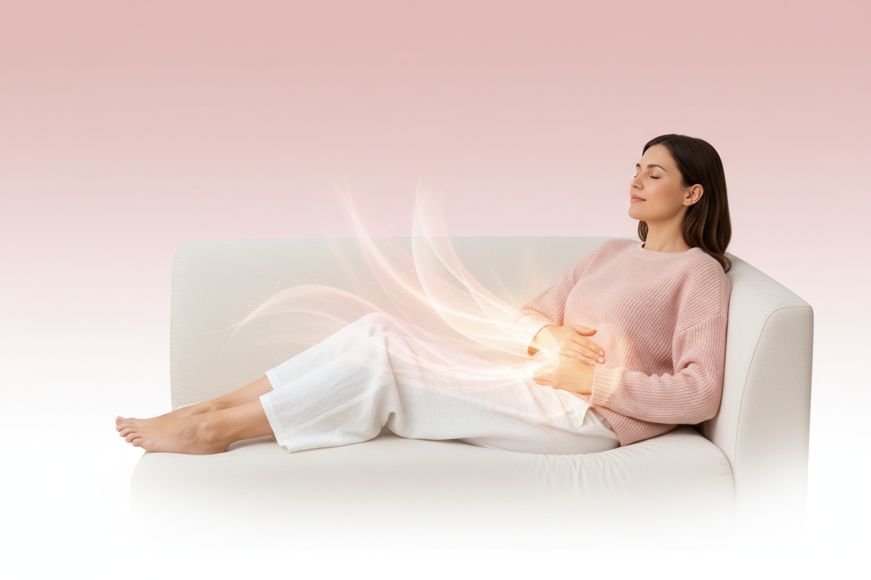 Healing process visualization with x-ray effect